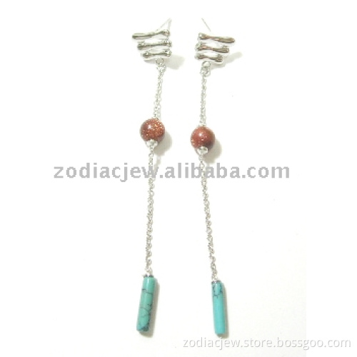 925 sterling silver earring with CZ stone setting